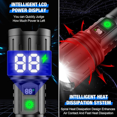 Rechargeable Flashlight Tactical LED High Lumen Super Bright - Image 4
