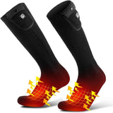 Rechargeable Heated Socks Moisture Wicking Ankle With Battery And Ribbed Knit Calf - Image 8