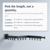 Retractable Drying Rack With Folding Wall-Mount Hanger Design For Cloth That Disappears When You're Done - Image 7
