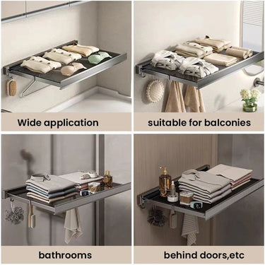 Retractable Storage Rack Invisible Space-Saving Drying Solution For Clothes And Shoes Maximize Space Minimize Clutter - Image 5