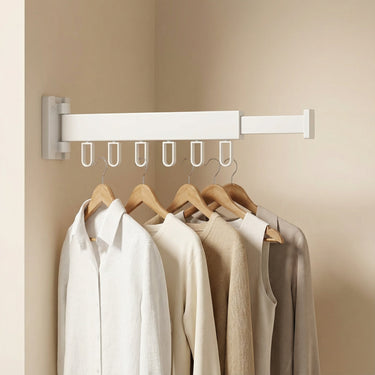 Retractable Wall Drying Rack Foldable Clothes With Mounted Design For Indoor And Outdoor Use - Image 16