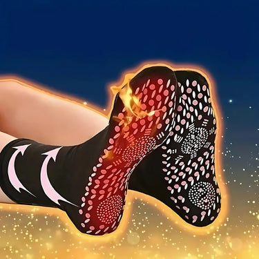 Self Heating Socks Thermal Crew With Non-Slip Grip Soles For Indoor Warmth - Image 1