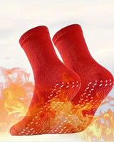 Self Heating Socks Thermal Crew With Non-Slip Grip Soles For Indoor Warmth - Image 2