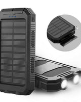 Solar Charger Power Bank With Dual USB Ports LED Flashlight And IP44 Waterproofing - Image 1