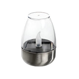 Solar Flameless Candle Clear Glass Dome Silver Base LED - Image 3