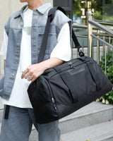 Sporty Travel Duffel Bag With Top Handles And Shoulder Strap With Or Accents - Image 6