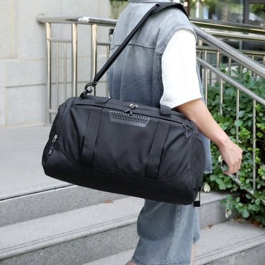 Sporty Travel Duffel Bag With Top Handles And Shoulder Strap With Or Accents - Image 7