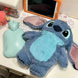 Stitch Plush Hot Water Bottle With Removable Rubber Insert Soft & Cozy Warmer - Image 2