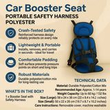 Travel Booster Seat with Secure Car Design and Cover - Image 2