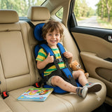 Travel Booster Seat with Secure Car Design and Cover - Image 3