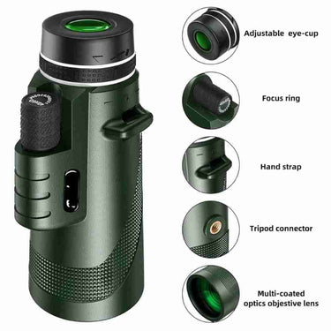 Ultra Zoom Monocular 600x HD Lens Compact For Hiking And Birdwatching - Image 6