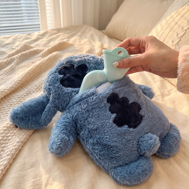 Plush Hot Water Bottle With Stitch Design Provides Comforting Warmth For Cold Fingers - Image 2