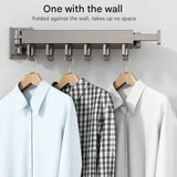 Wall Mounted Clothes Rack With Retractable 3-Tier Bar And Space-Saving Design For Drying Clothes Efficiently - Image 15