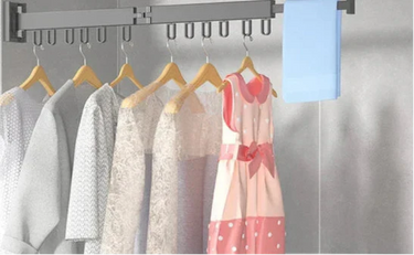 Wall Mounted Clothes Rack With Retractable 3-Tier Bar And Space-Saving Design For Drying Clothes Efficiently - Image 2