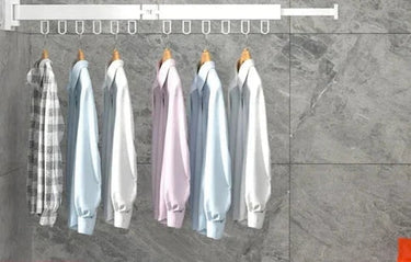 Wall Mounted Clothes Rack With Retractable 3-Tier Bar And Space-Saving Design For Drying Clothes Efficiently - Image 8