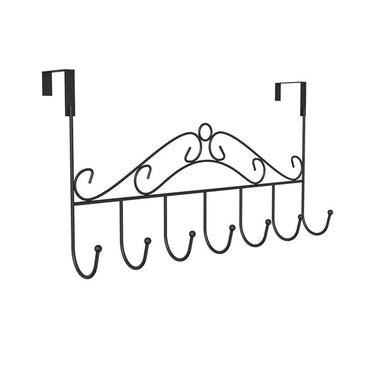 Wall Mounted Coat Rack with Streamlined Metal Frame and Hooks - Image 2