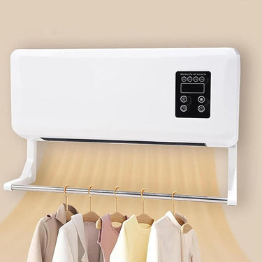 Wall Mounted Heater 2-In-1 Heated Clothes Airer And Room Heater With Remote Drying & Cooling - Image 1