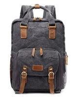 Waterproof Waxed Canvas Camera Backpack With Laptop Compartment And Tripod Strap - Image 2