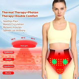 Wearable Menstrual Heating Pad Electric Abdominal Lower Back Wrap With Heat And Massage Modes - Image 2