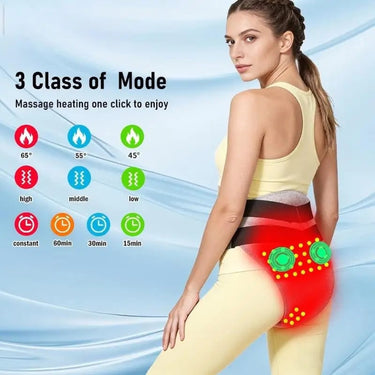 Wearable Menstrual Heating Pad Electric Abdominal Lower Back Wrap With Heat And Massage Modes - Image 3