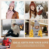 Winter Set with Comfortable Knit Fabric and Touchscreen Gloves - Image 3