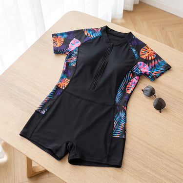 Women's Swimwear Streamlined Rash Guard Front-Zip - scale