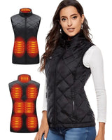 Women Heated Vest USB Rechargeable Electric Slim Fit Quilted High Stand Collar - Image 1