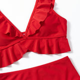 Women's Bikini Set Flattering Two Piece Ruffle - detail
