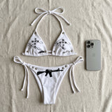 Women's Bikini Set Adjustable Two-Piece Triangle Tie-Side - scale