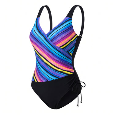 Women's One Piece Swimsuit Flattering Monokini V-Neck - studio