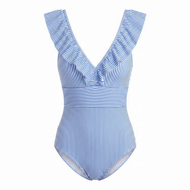 Women's One Piece Swimsuit Flattering Monokini V-Neck - studio