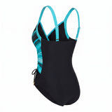 Swimsuit Shaping Wrap-Front One-Piece Drawstring-Side - angle