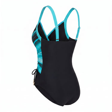 Swimsuit Shaping Wrap-Front One-Piece Drawstring-Side - angle