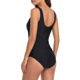 Women's Swimwear Flattering One-Piece Swimsuit V-Neck - angle