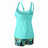 Women's Tankini Set Flattering Two Piece Twist-Front - angle