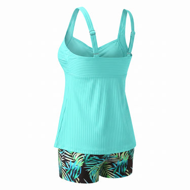 Women's Tankini Set Flattering Two Piece Twist-Front - angle