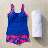 Women's Tankini Swimsuit Relaxed Set Floral-Print - scale