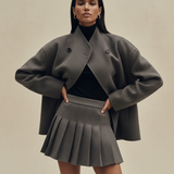 Women's Asymmetrical Button Longline Coat
