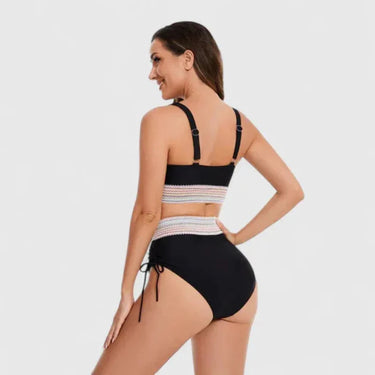 Women's Bikini Set Flattering High-Waist Two-Piece V-Neck - Image 3