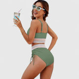 Women's Bikini Set Flattering High-Waist Two-Piece V-Neck - Image 6