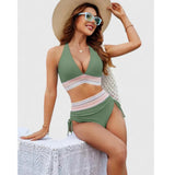 Women's Bikini Set Flattering High-Waist Two-Piece V-Neck - Image 7