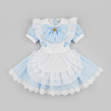 Women's Halloween Costume Dress French Maid With Apron And Puff Sleeves For Plus Size Party Charming Design - Image 5