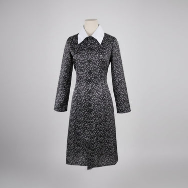 Women's Halloween Costume Gothic Schoolgirl Dress With White Collar And Long Sleeves Iconic Aesthetic - Image 3
