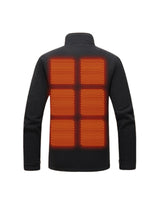 Women's Heated Fleece Jacket USB Zip Front Stand Collar Electric Warm Coat With Internal Heating Panels - Image 2