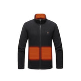 Women's Heated Fleece Jacket USB Zip Front Stand Collar Electric Warm Coat With Internal Heating Panels - Image 3