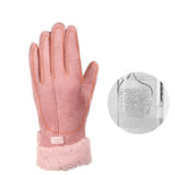 Women's Heated Gloves USB Faux Fur Cuffs Fleece Lining Electric Finger Warmers - Image 7