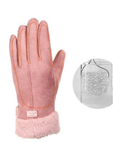 Women's Heated Gloves USB Faux Fur Cuffs Fleece Lining Electric Finger Warmers - Image 7