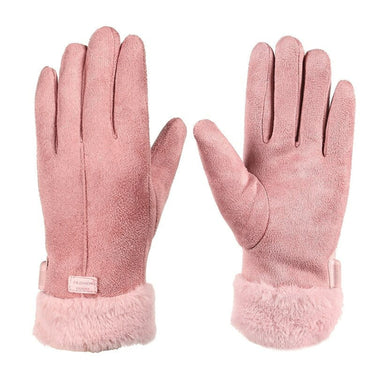 Women's Heated Gloves USB Faux Fur Cuffs Fleece Lining Electric Finger Warmers - Image 5