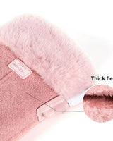 Women's Heated Gloves USB Faux Fur Cuffs Fleece Lining Electric Finger Warmers - Image 4