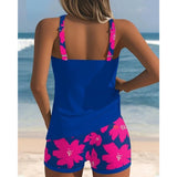 Women's Tankini Set Adjustable Two-Piece Floral-Print - Image 3